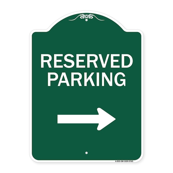 Reserved Parking 2 Heavy-Gauge Aluminum Architectural Sign, 24" x 18", GW-1824-9765